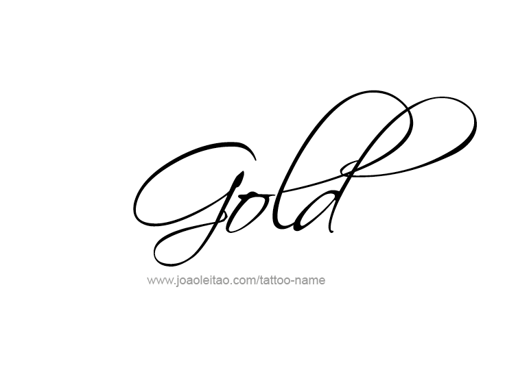 Tattoo Design Color Name Gold