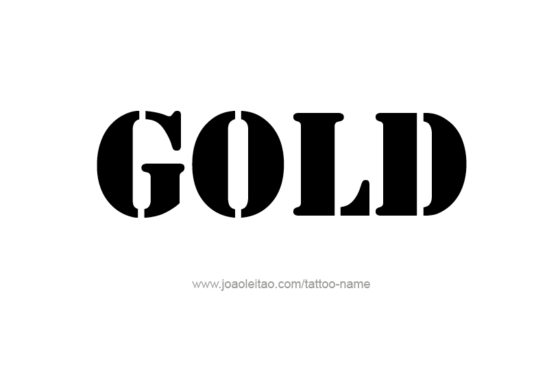 Tattoo Design Color Name Gold