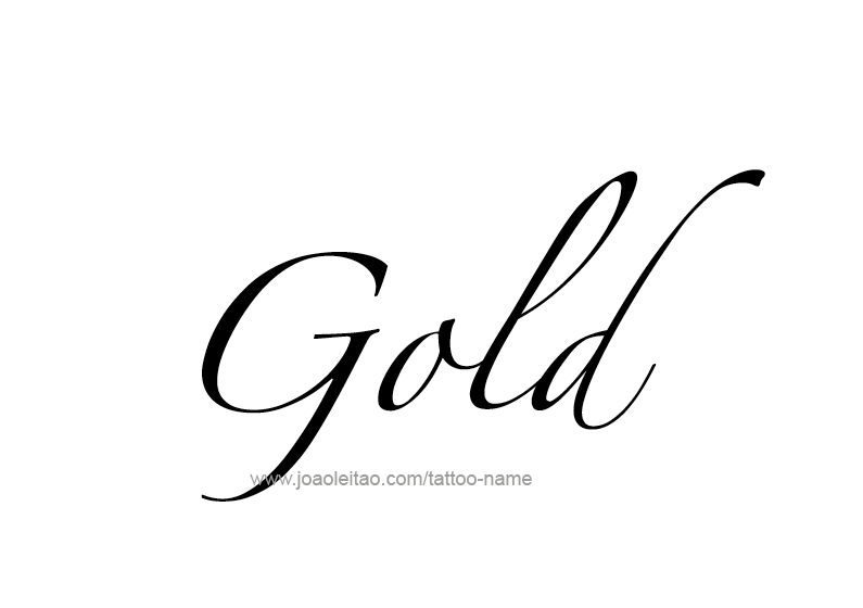 Tattoo Design Color Name Gold