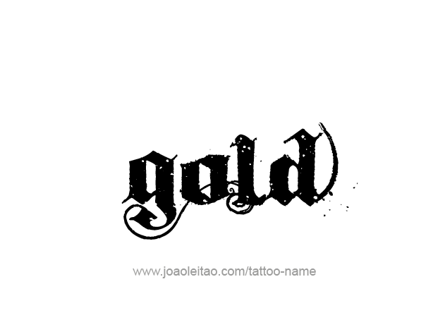 Tattoo Design Color Name Gold