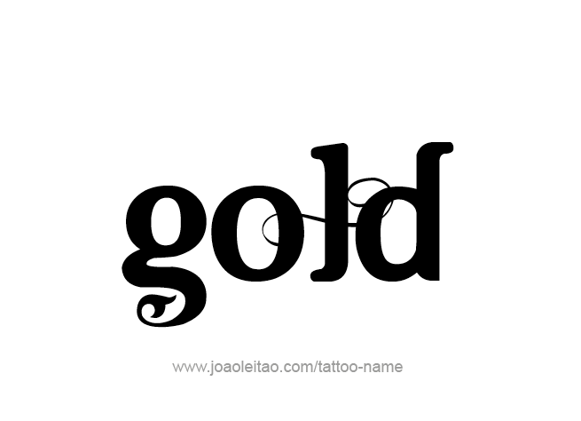 Tattoo Design Color Name Gold