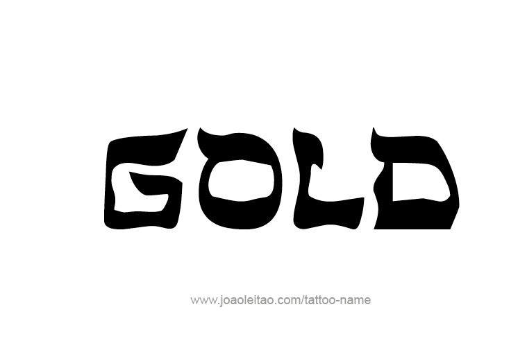 Tattoo Design Color Name Gold