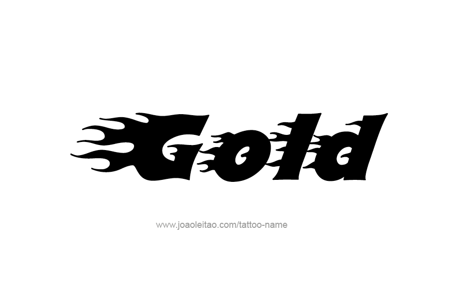 Tattoo Design Color Name Gold