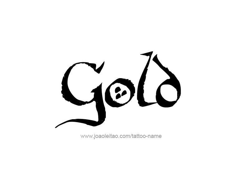 Tattoo Design Color Name Gold