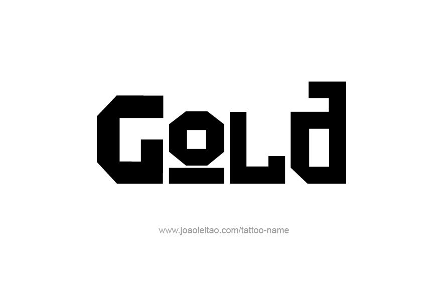 Tattoo Design Color Name Gold