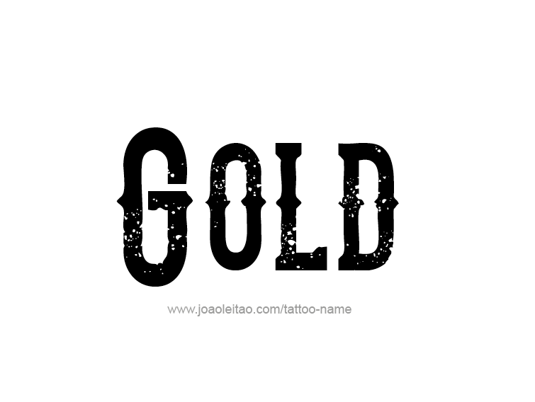 Tattoo Design Color Name Gold