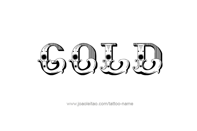 Tattoo Design Color Name Gold