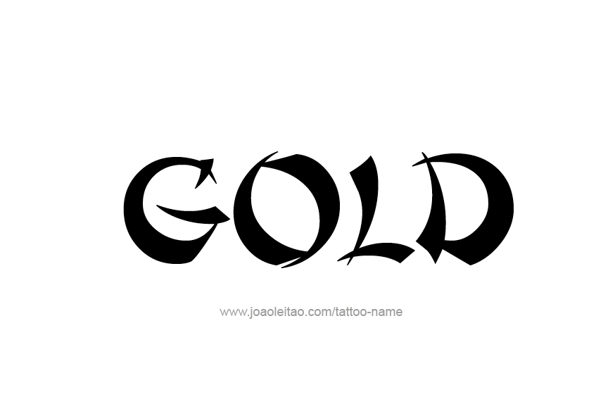 Tattoo Design Color Name Gold