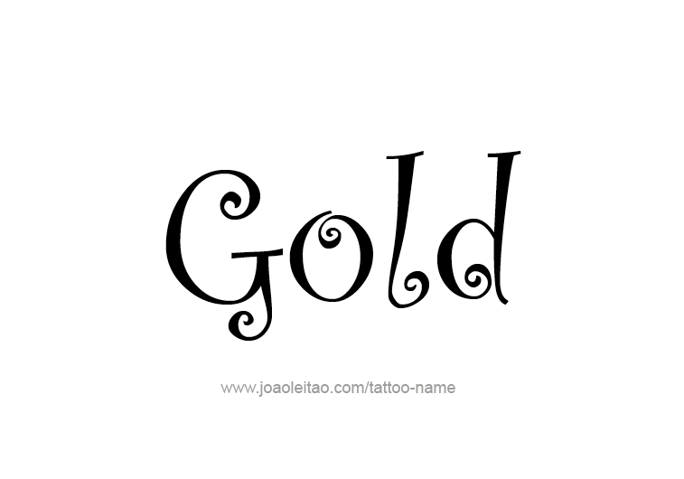 Tattoo Design Color Name Gold