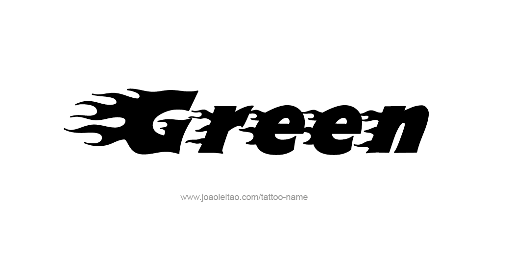 Tattoo Design Color Name Green