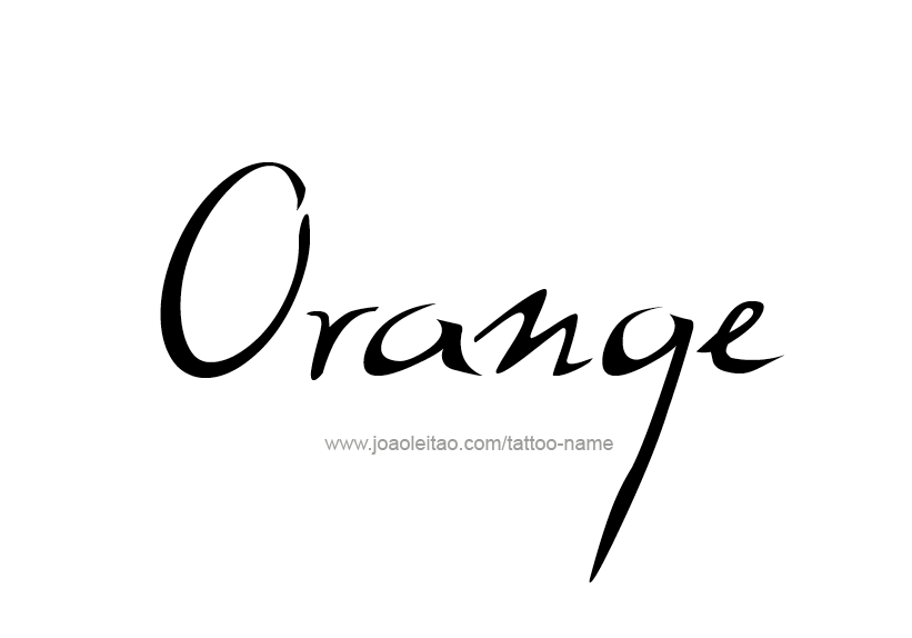 Tattoo Design Color Name Orange