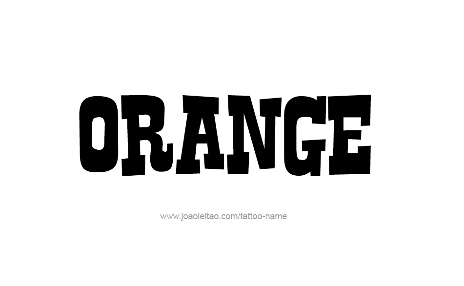 Tattoo Design Color Name Orange