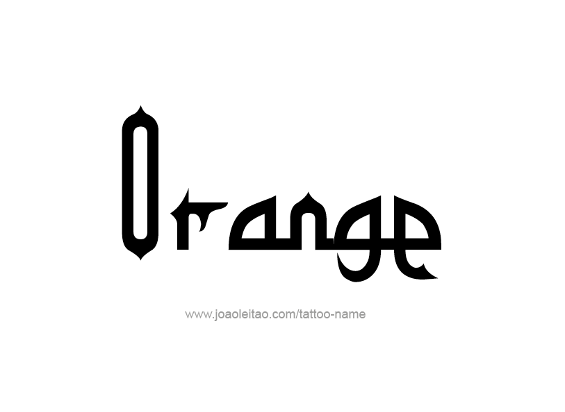 Tattoo Design Color Name Orange