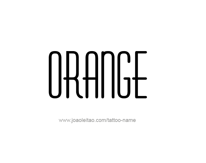 Tattoo Design Color Name Orange