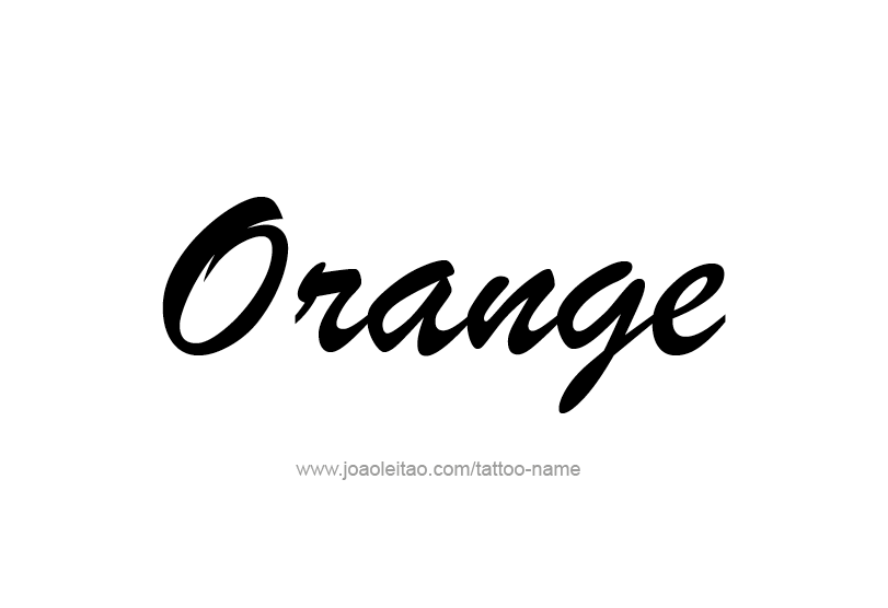 Tattoo Design Color Name Orange