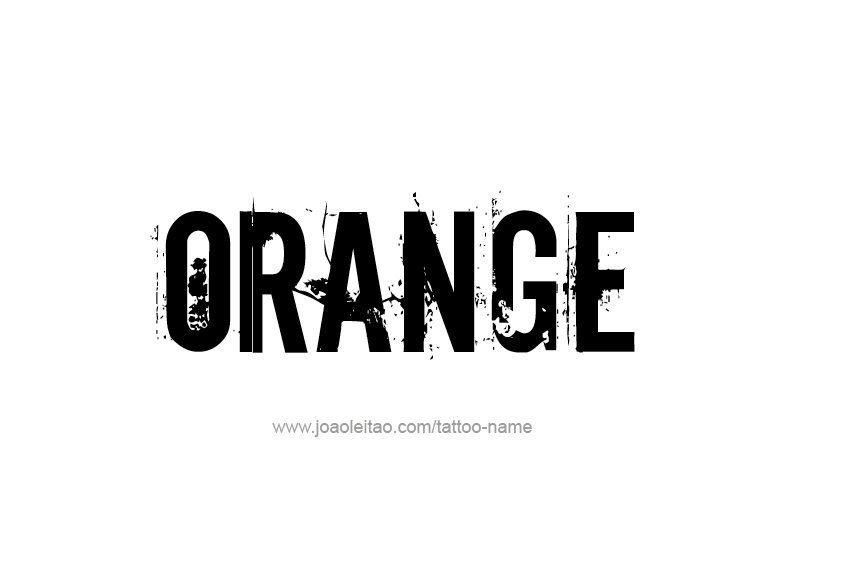 Tattoo Design Color Name Orange