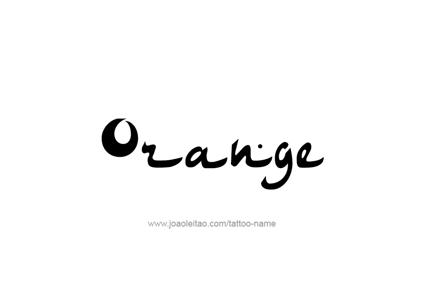 Tattoo Design Color Name Orange