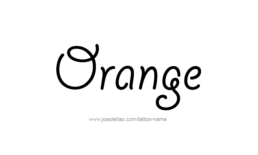 Tattoo Design Color Name Orange
