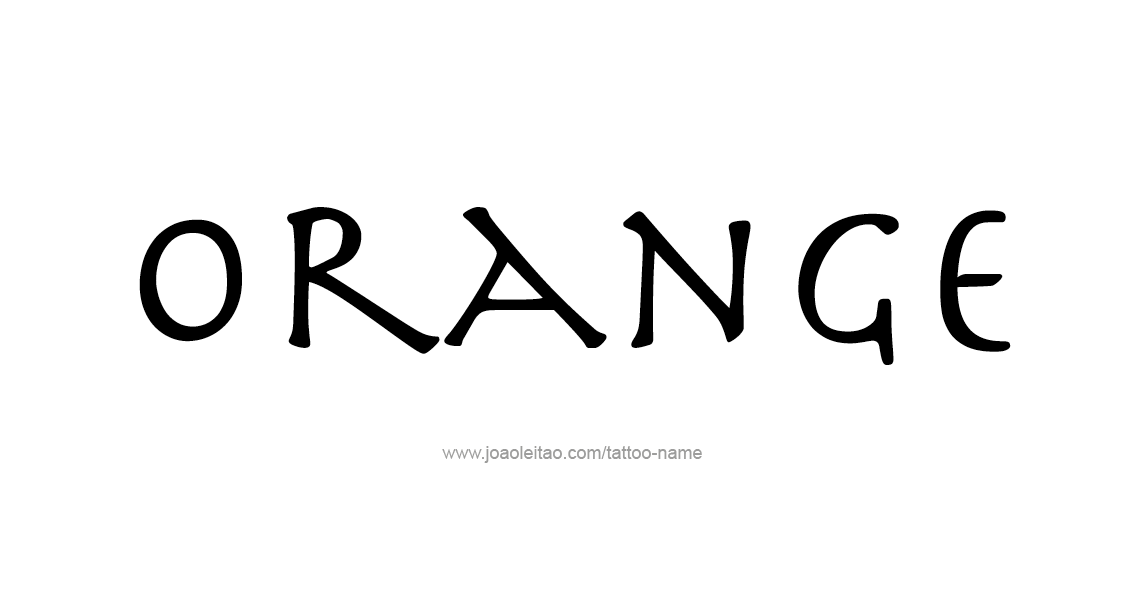 Tattoo Design Color Name Orange