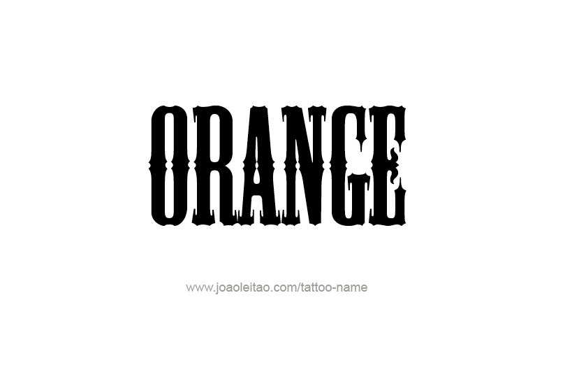 Tattoo Design Color Name Orange