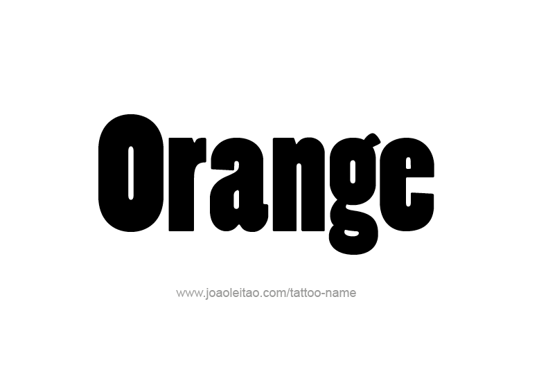 Tattoo Design Color Name Orange