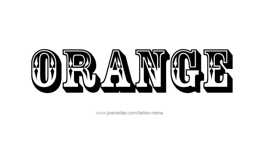 Tattoo Design Color Name Orange