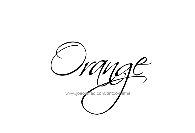 Tattoo Design Color Name Orange