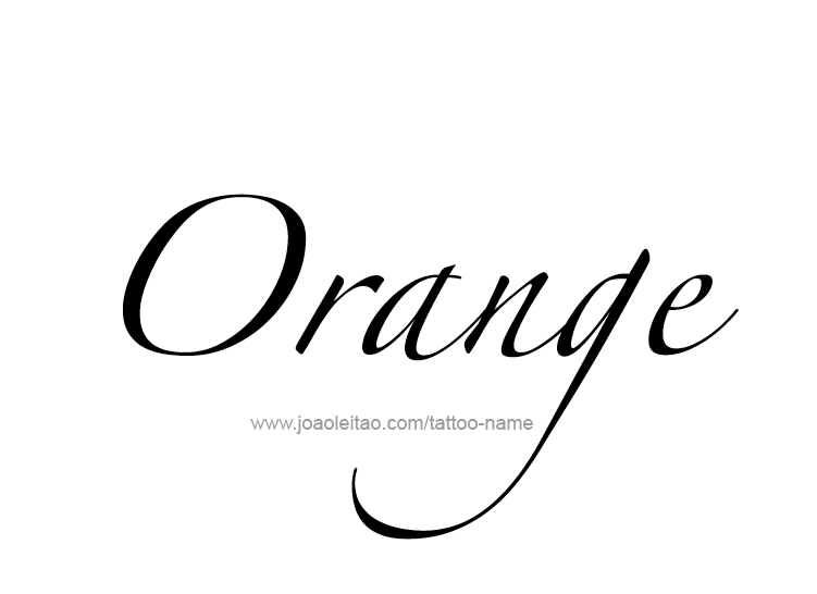 Tattoo Design Color Name Orange