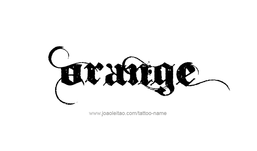 Tattoo Design Color Name Orange