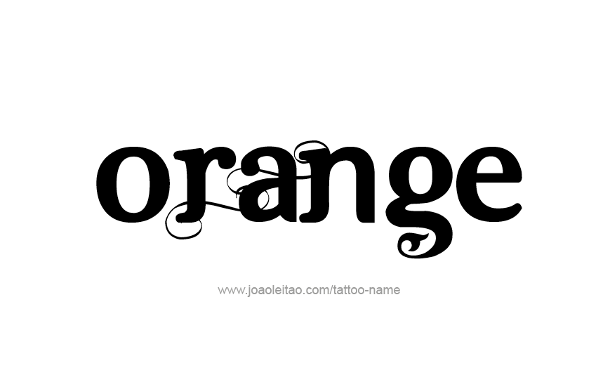 Tattoo Design Color Name Orange