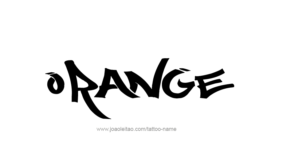 Tattoo Design Color Name Orange