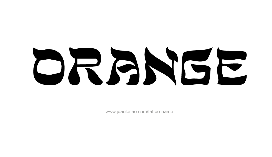 Tattoo Design Color Name Orange