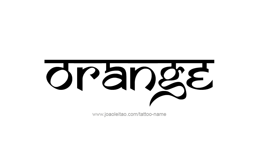 Tattoo Design Color Name Orange