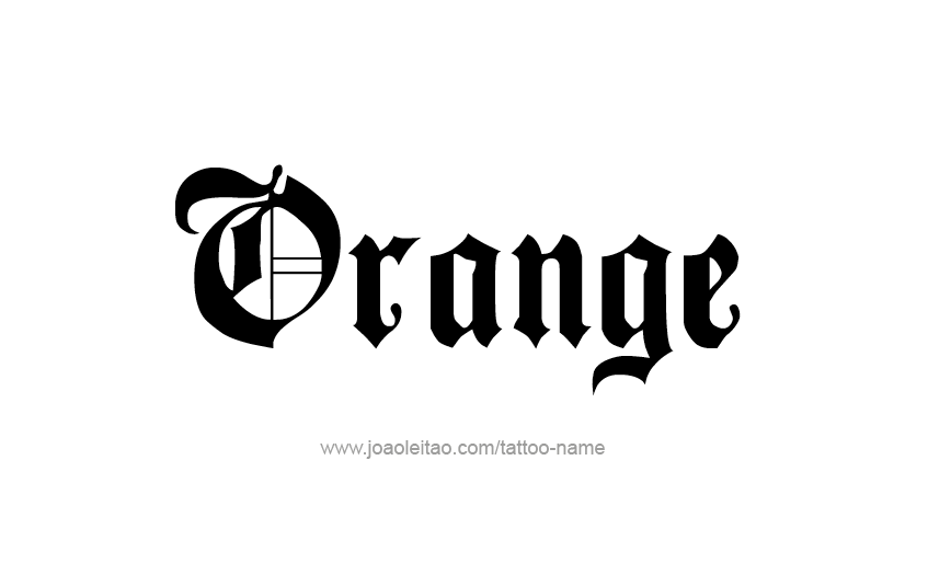 Tattoo Design Color Name Orange