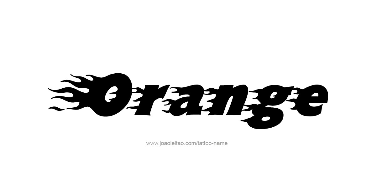 Tattoo Design Color Name Orange