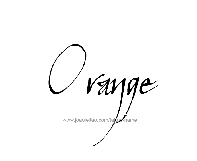 Tattoo Design Color Name Orange