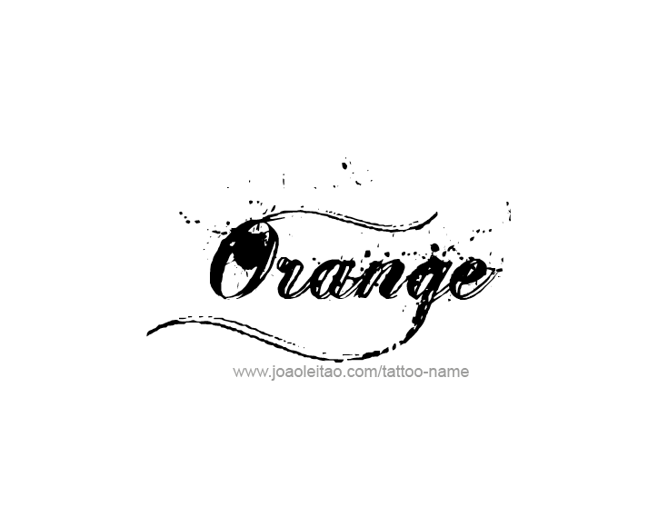 Tattoo Design Color Name Orange