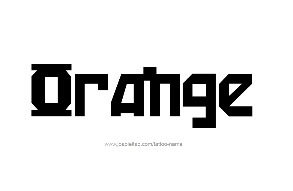 Tattoo Design Color Name Orange