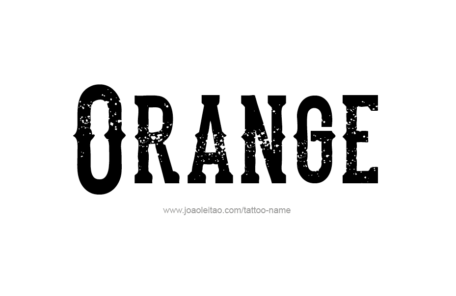 Tattoo Design Color Name Orange