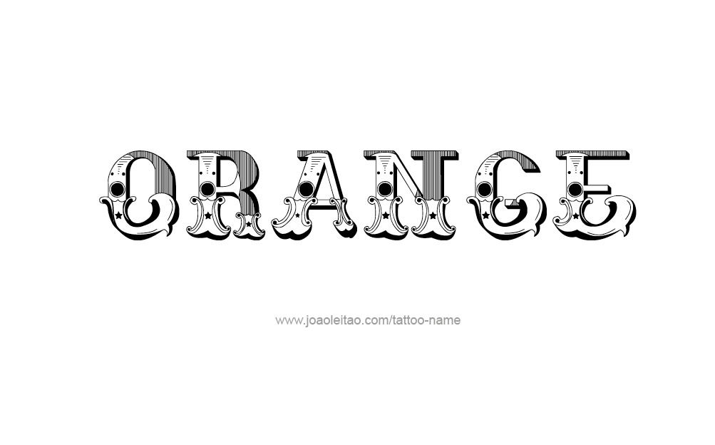 Tattoo Design Color Name Orange