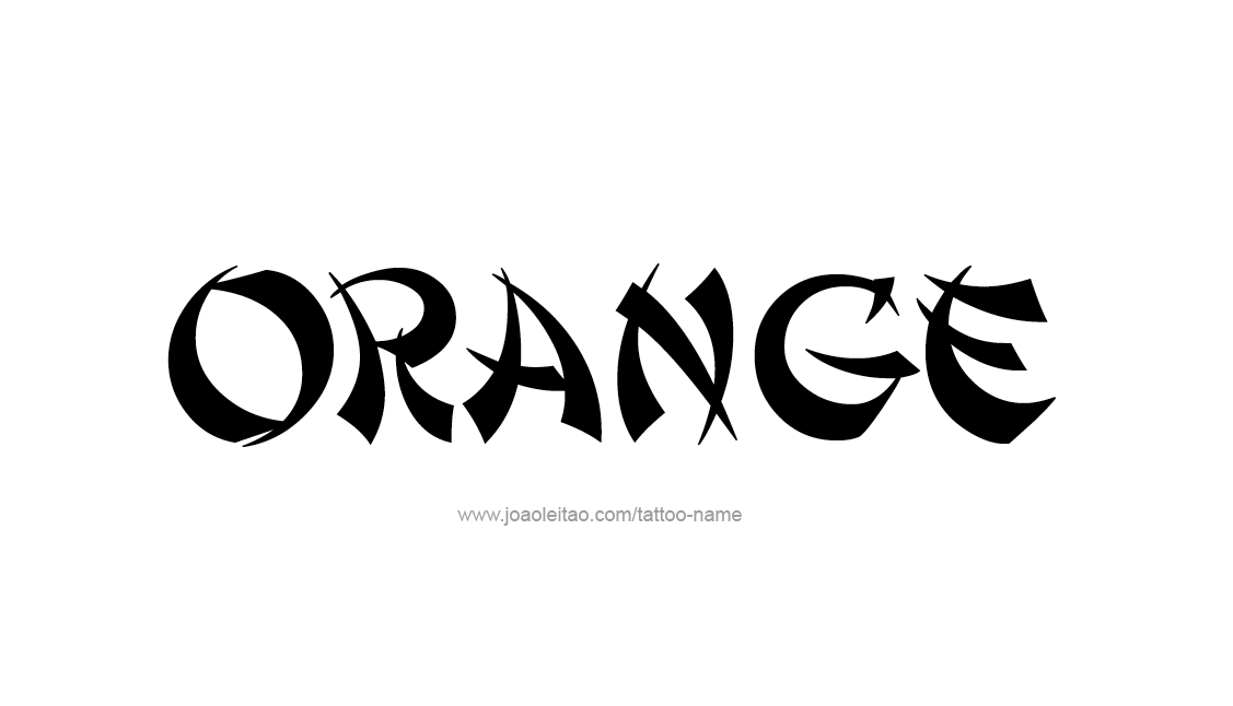 Tattoo Design Color Name Orange