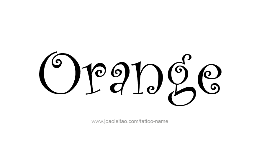 Tattoo Design Color Name Orange