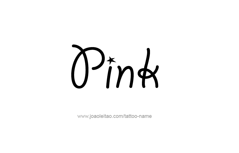 Tattoo Design Color Name Pink