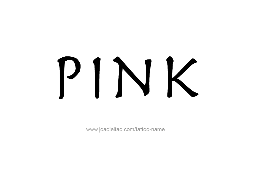 Tattoo Design Color Name Pink