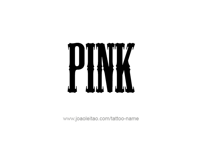 Tattoo Design Color Name Pink