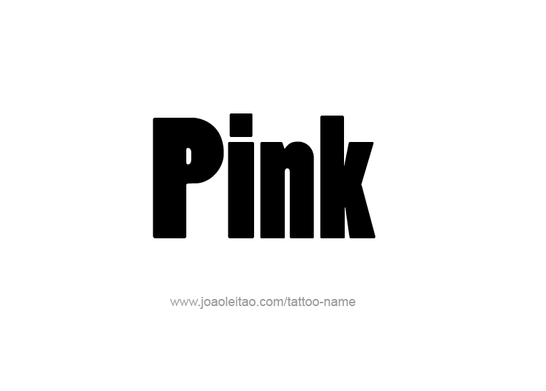 Tattoo Design Color Name Pink