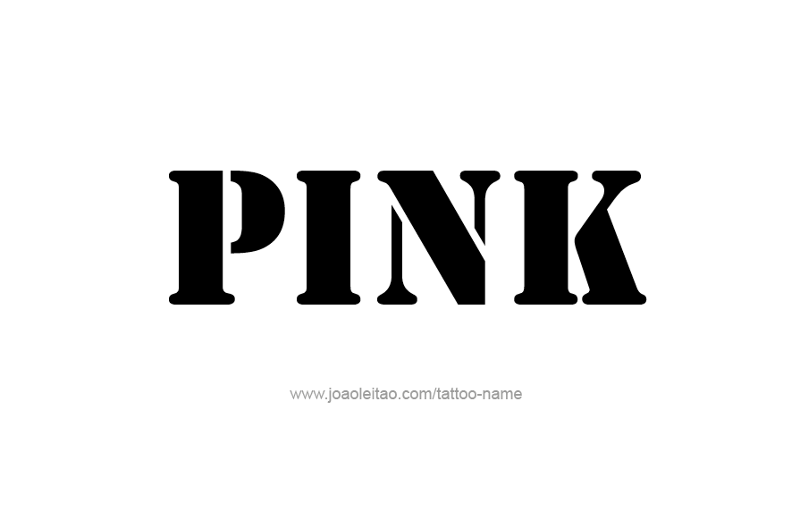 Tattoo Design Color Name Pink