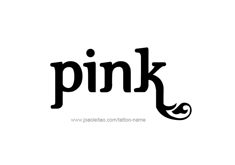 Tattoo Design Color Name Pink