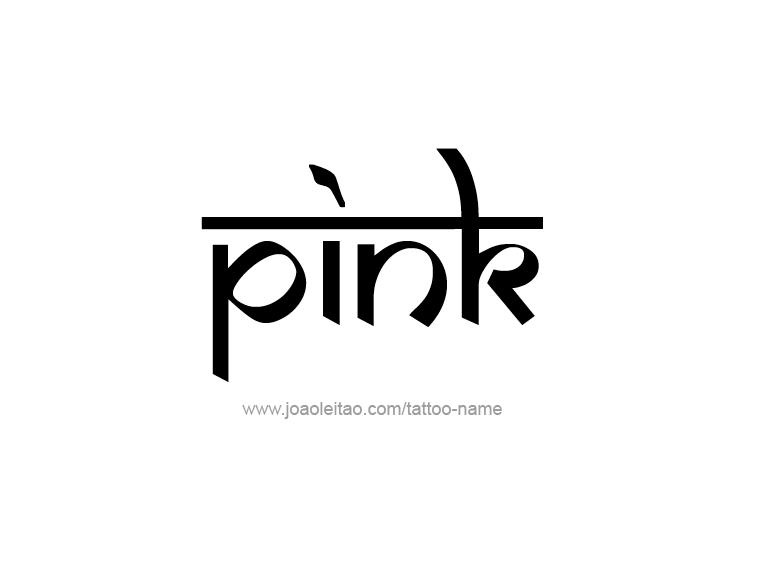 Tattoo Design Color Name Pink