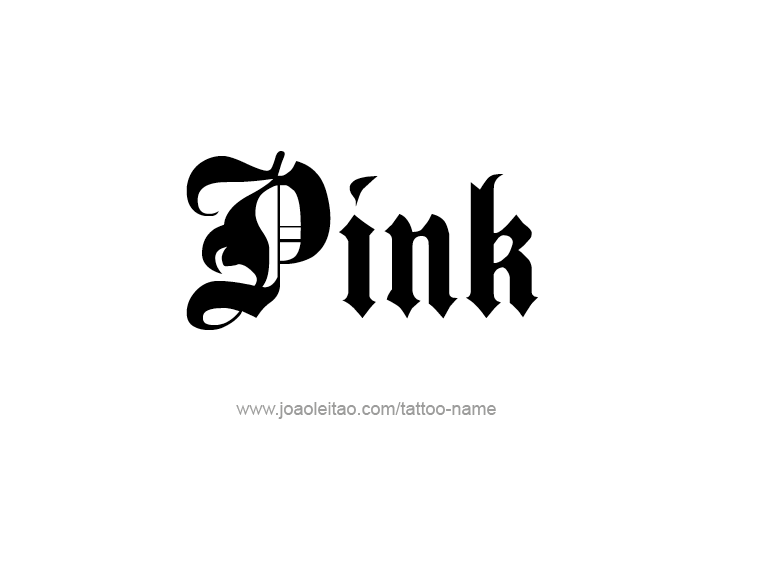 Tattoo Design Color Name Pink